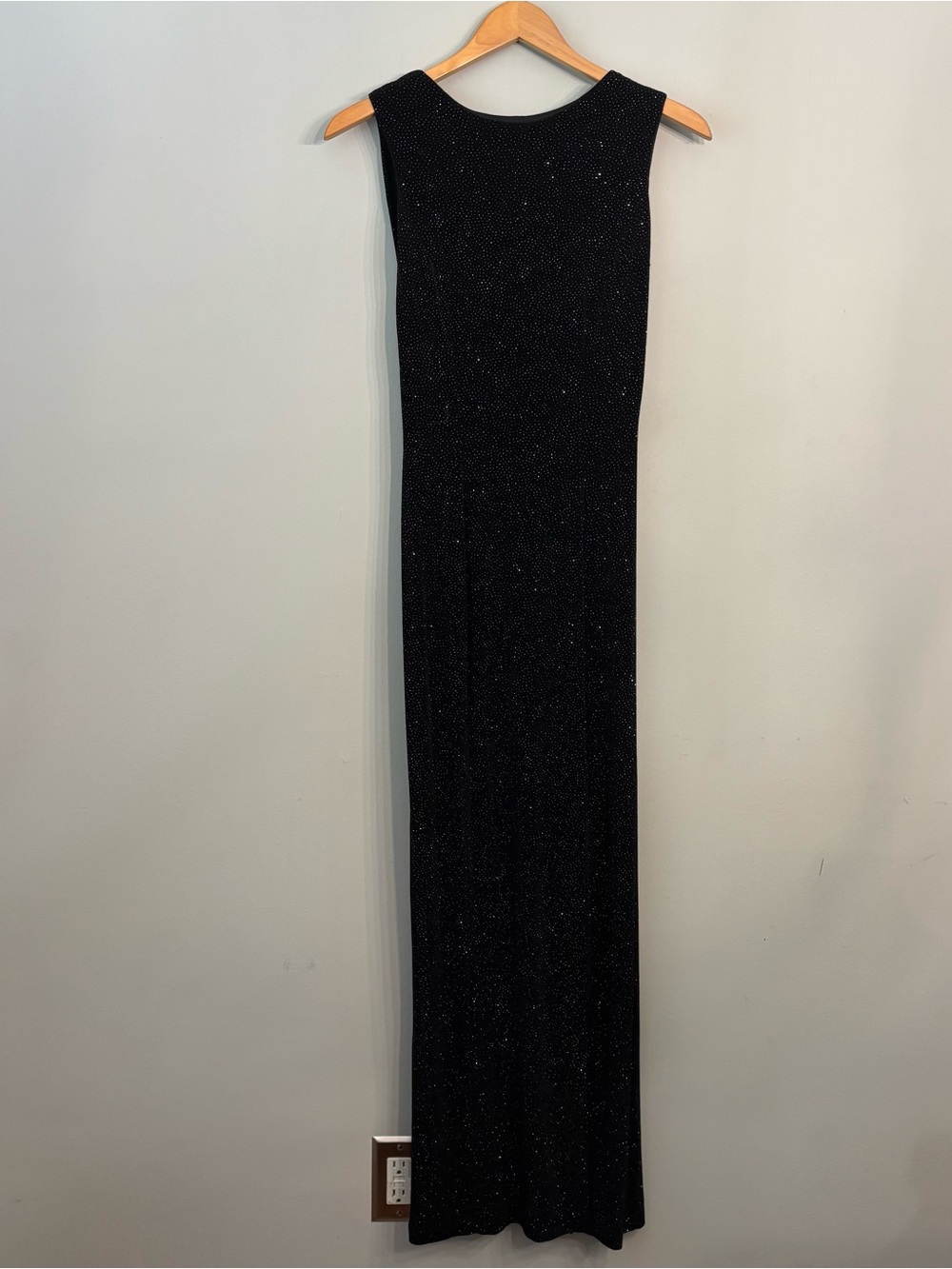 Betsy & Adam Black Evening Top with Subtle Sparkle